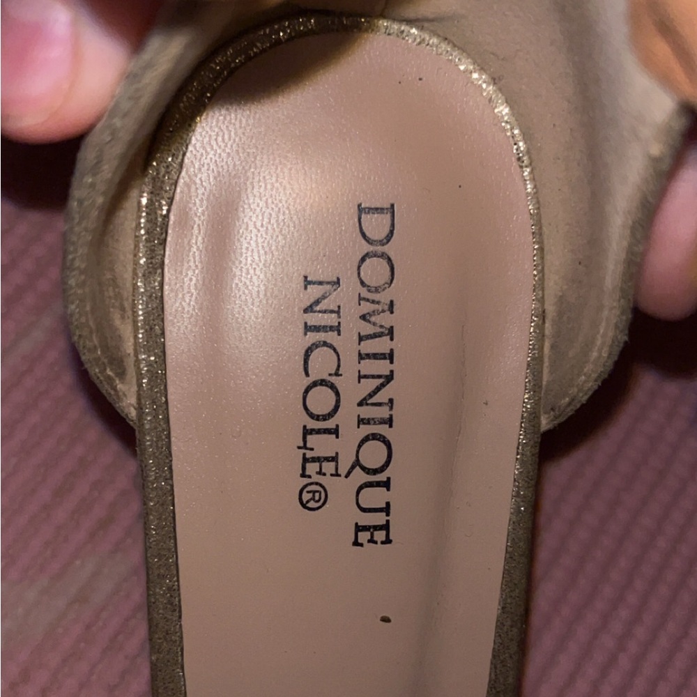 Dominique Nicole Women's Shimmering Gold Heels